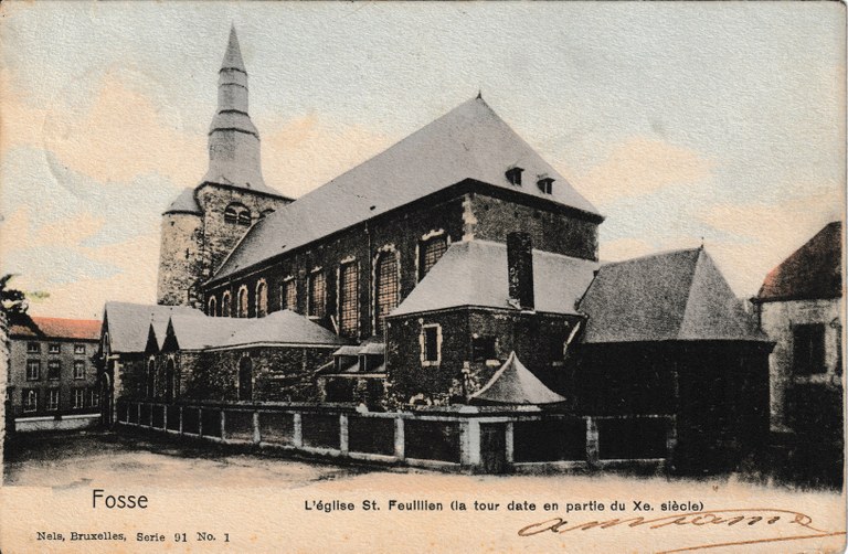 Fosse - L'église St. Feuillen (la tour date en partie du Xe siècle)
