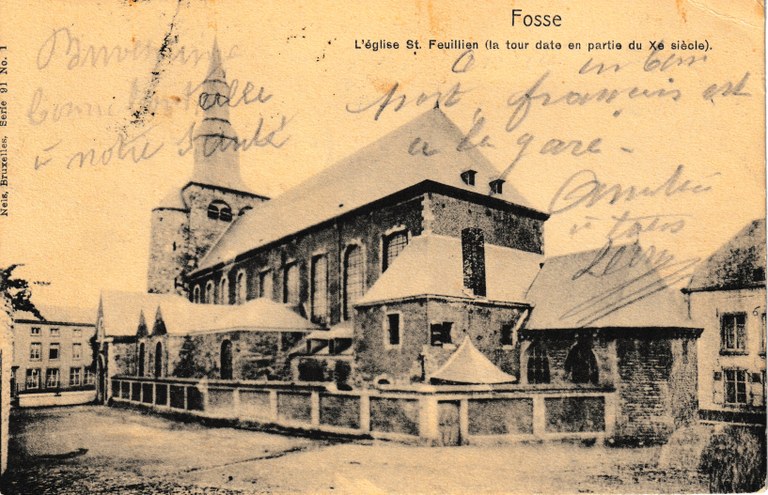 Fosse - L'église St. Feuillen (la tour date en partie du Xe siècle)