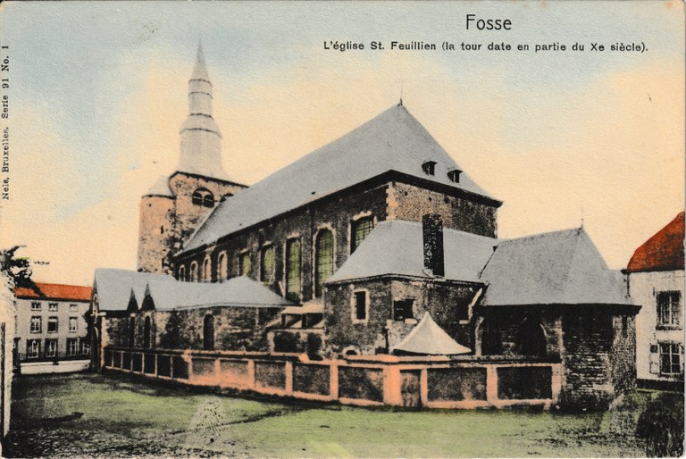 Fosse - L'église St. Feuillen (la tour date en partie du Xe siècle)