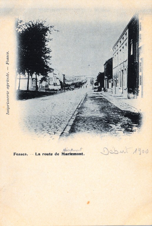 Fosses - La route de Mariemont