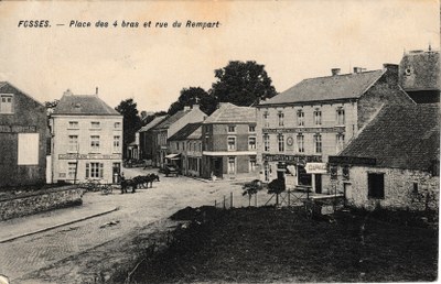 Fosses - Place des 4 bras et rue des Remparts