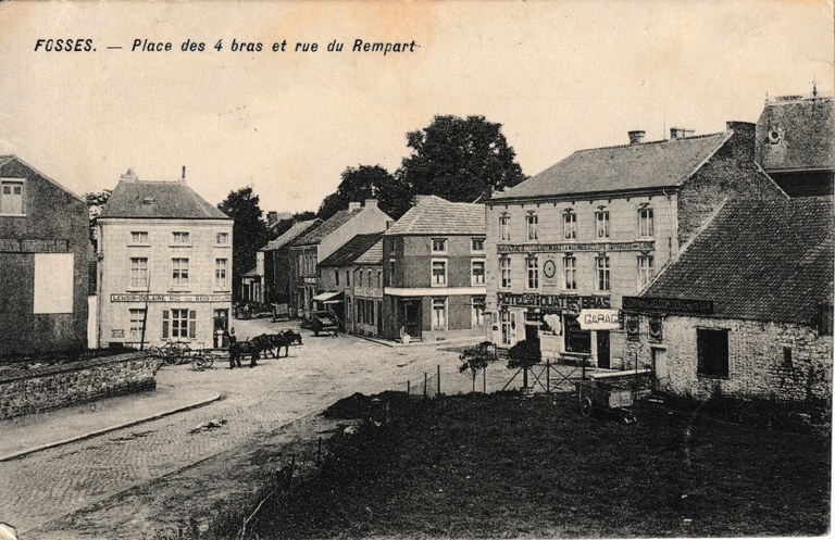 Fosses - Place des 4 bras et rue des Remparts