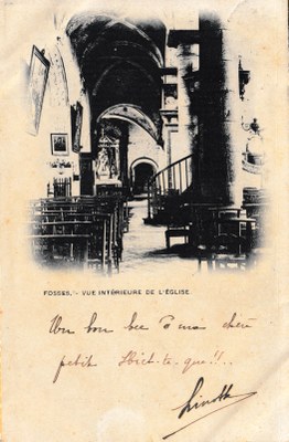 Fosses - Vue intérieure de l'église
