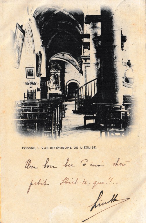 Fosses - Vue intérieure de l'église