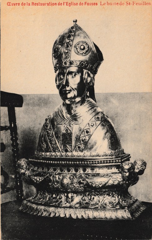 Œuvre de la Restauration de l'Eglise de Fosses - Le buste de St-Feuillen