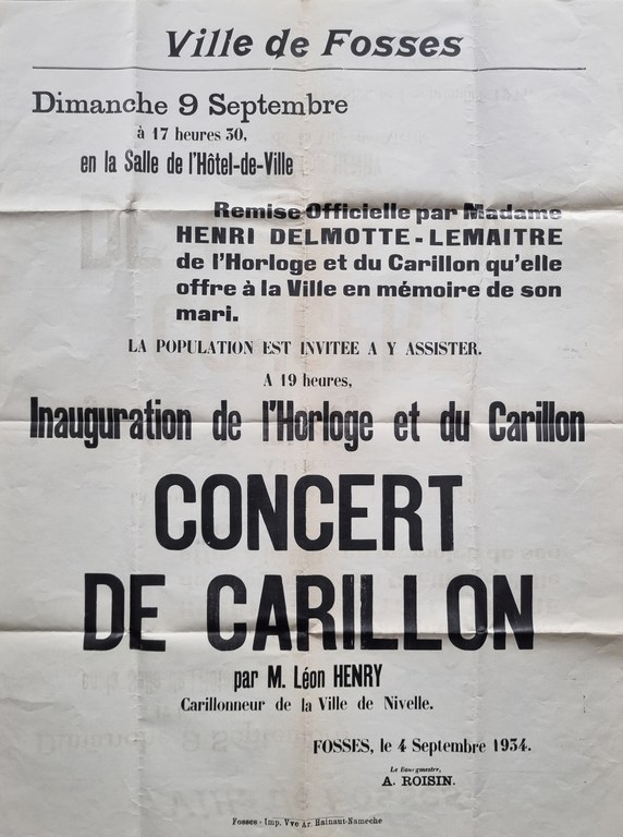 Inauguration de l'horloge et du carillon