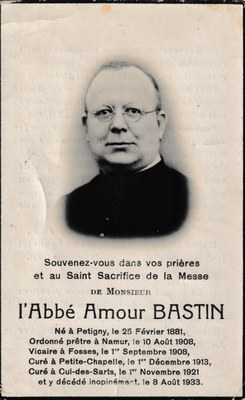 Souvenir - Faire-part de décès - Amour Batin 1881-1933