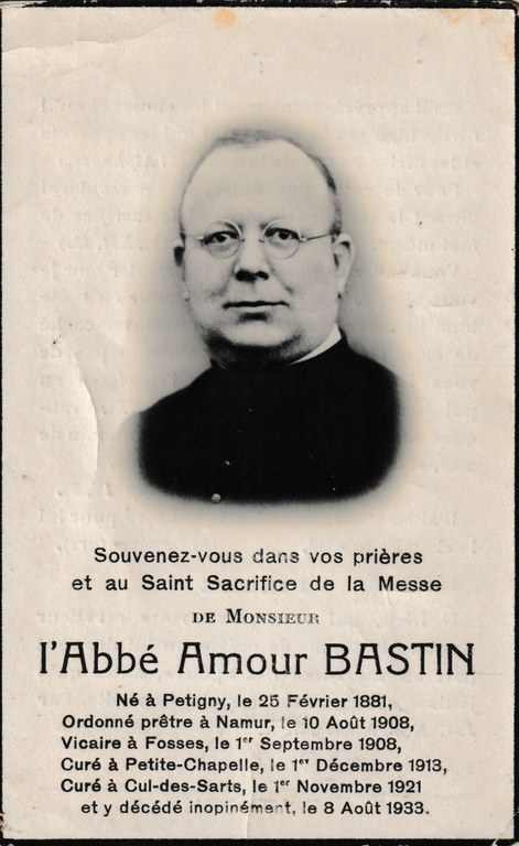 Souvenir - Faire-part de décès - Amour Batin 1881-1933