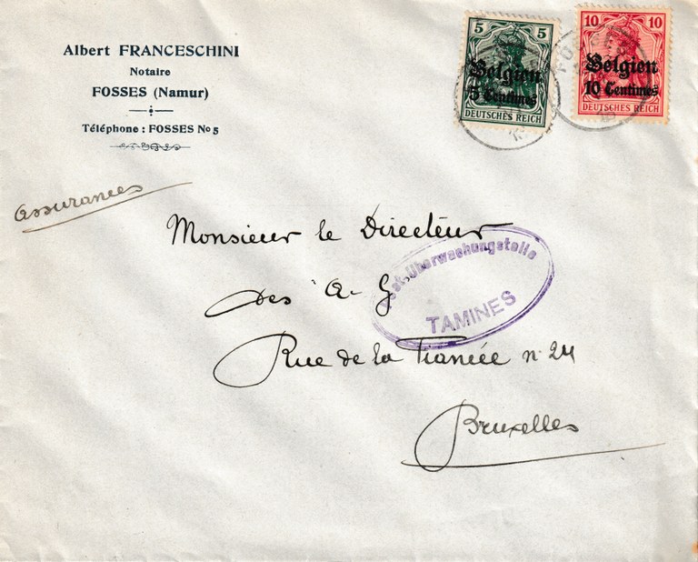Timbres et oblitérations allemands pendant la guerre de 14-18