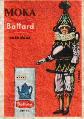 Vignette publicitaire des Chinels pour le café Battard