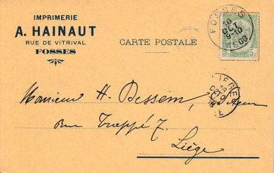 Bons de commande - Imprimerie Hainaut 1908-1913