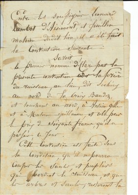 Convention de cession d'une prairie