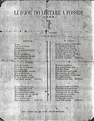 Li Djou do Laetare à Fosses - 1893
