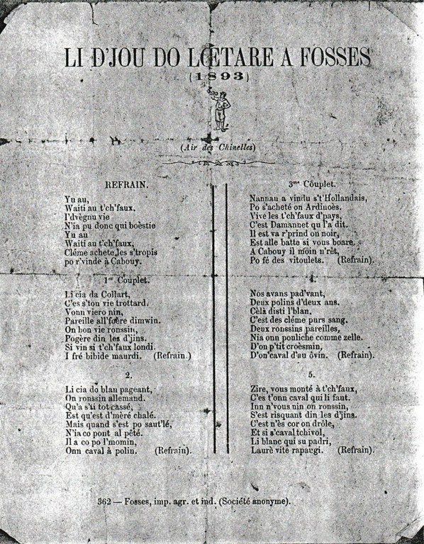 Li Djou do Laetare à Fosses - 1893