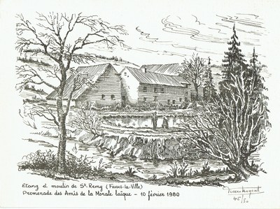 Etang et moulin de St Remy (Fosses-la-Ville)
