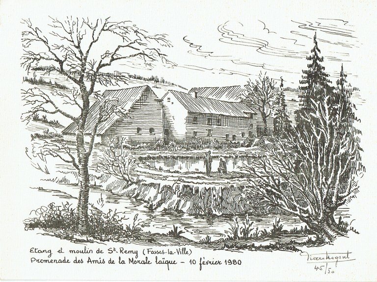 Etang et moulin de St Remy (Fosses-la-Ville)