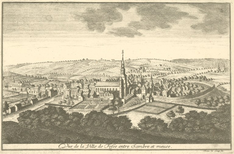 Vue de la ville de Fosse Entre Sambre et Meuse