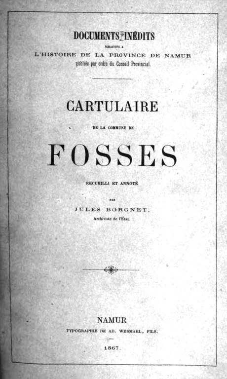 Cartulaire de la commune de Fosses