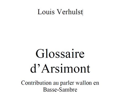 Glossaire d’Arsimont