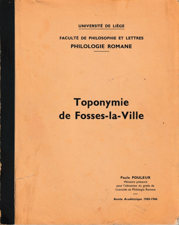 Toponymie de Fosses-la-Ville