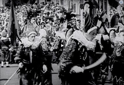 Fêtes folkloriques organisées en 1952 à l'occasion de la Joyeuse-Entrée du roi Baudouin à Namur - 1952 (vidéo)