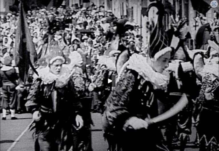 Fêtes folkloriques organisées en 1952 à l'occasion de la Joyeuse-Entrée du roi Baudouin à Namur - 1952 (vidéo)