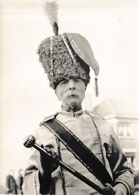 Tambour-major Arthur Motteaux de la Société Royale des Chinels