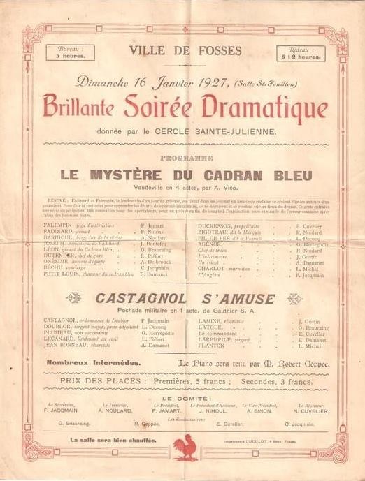 Affiche annonçant une représentation - 1927