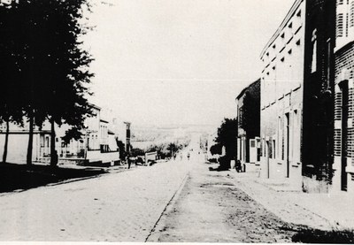 Rue de Bruxelles et route de Tamines aux environs de l'an 1900