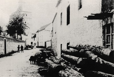 Rue des Grennestres (rue Al Val) aux environs de l'an 1900