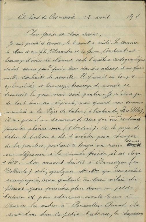 V. Leclercq - Lettre à ses frères et soeurs - 1
