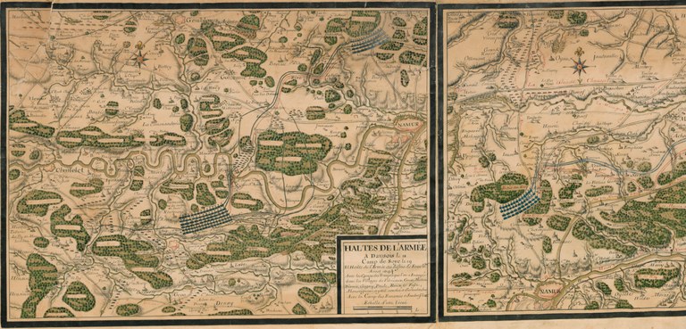 Carte de la marche de l’armée du Roy