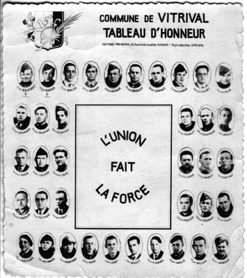 Tableau d'honneur de la commune de Vitrival